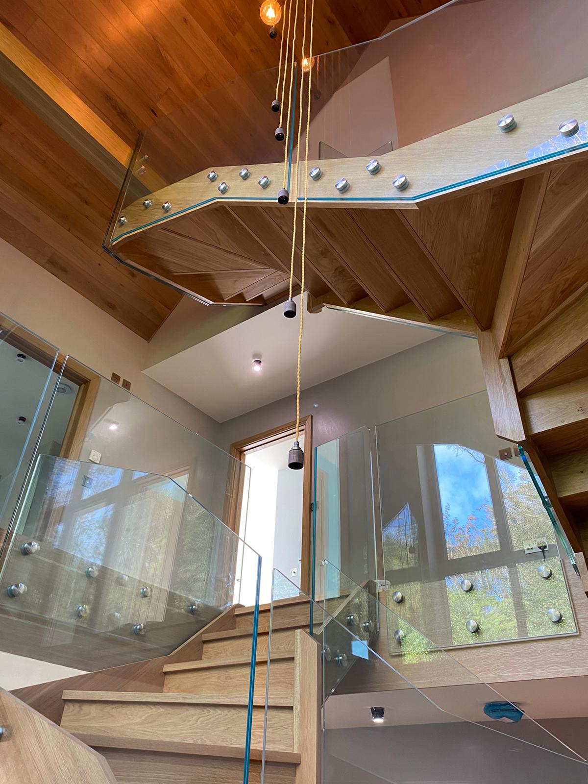 Oak and Glass Staircase 