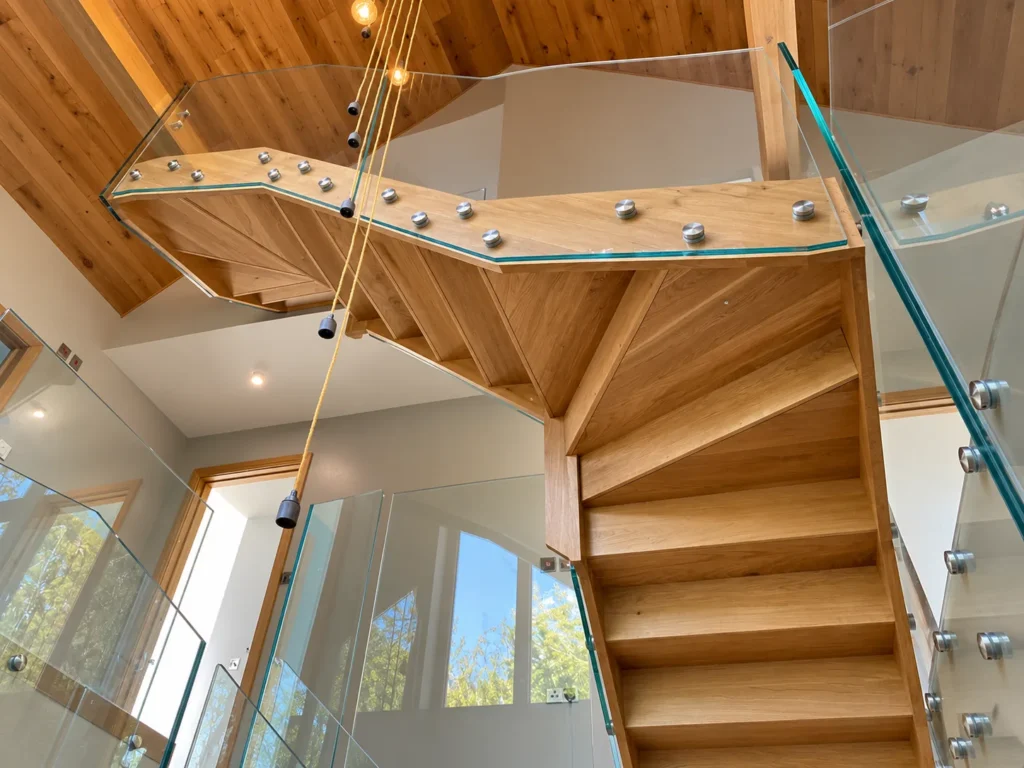 Oak and Glass Staircase